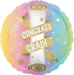 #G28 Pastel Diploma 18in Printed Mylar
