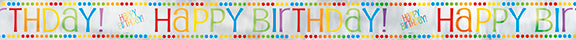 Foil Rainbow Birthday Banner 12ft