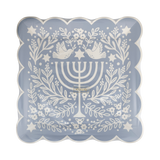 Floral Menorah 10in Plates 8ct