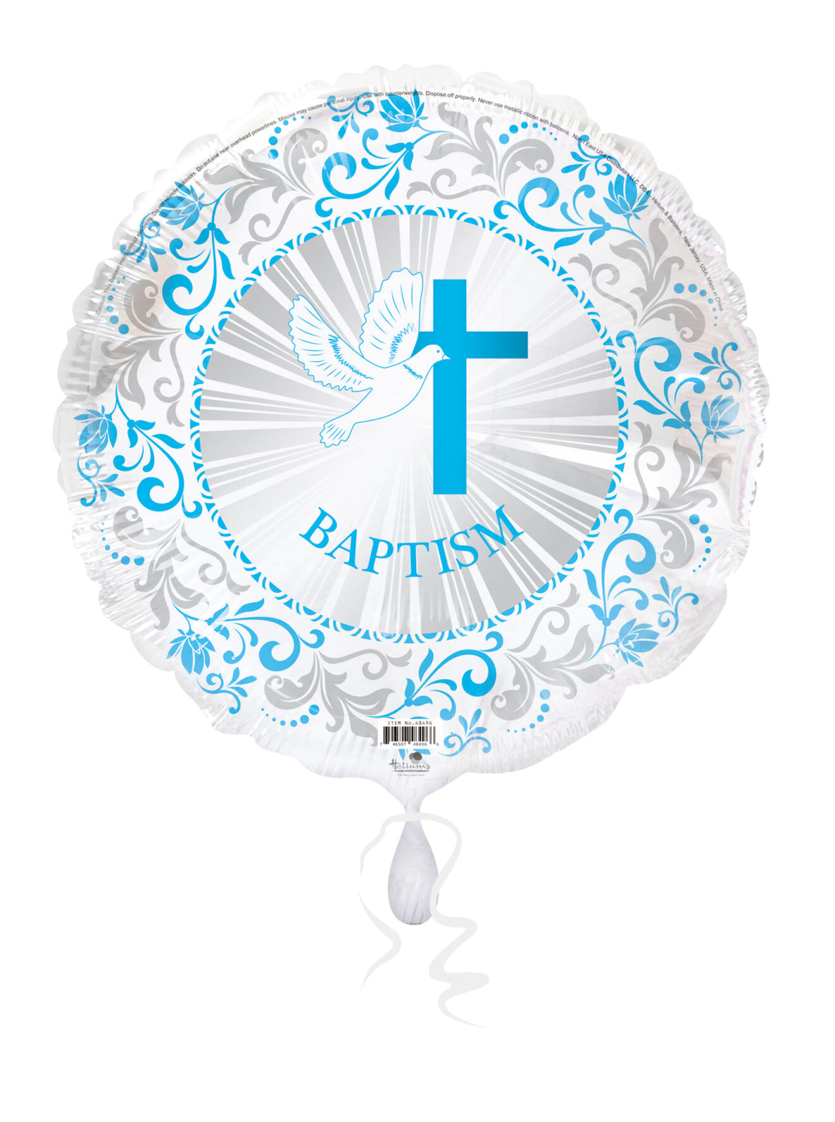 #609 Baptism Blue 18in Printed Mylar