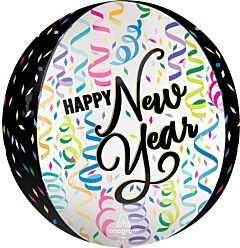 New Year Colorful Swirls 15in Orbz
