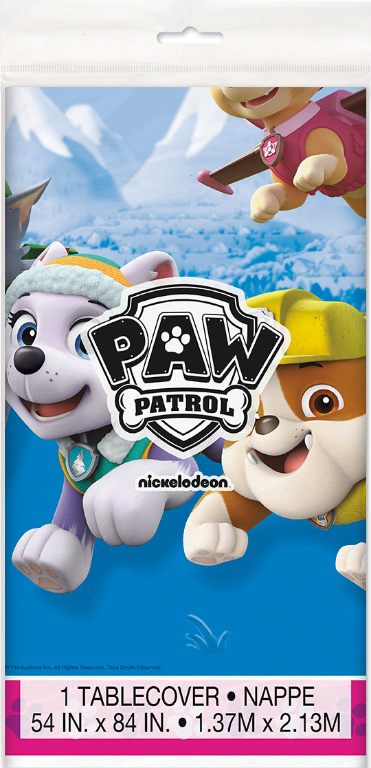 Paw Patrol Girl Plastic Table Cover 54" x 84"