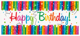 Rainbow Ribbons Birthday Wall Banner 60in x 27in