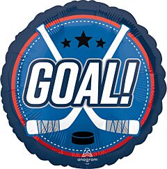 #482 Hockey Goal! 18in Printed Mylar