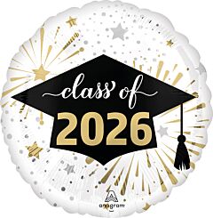 #G01 Class of 2026 Grad Burst 18in Printed Mylar