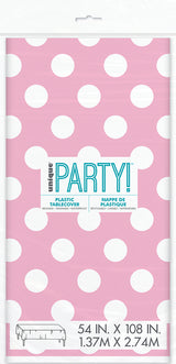 Polka Dots Rectangular Plastic Table Cover 54in x 108in