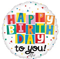 #303 Celebrate Your Birthday 18in Printed Mylar