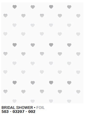 Roll Wrap Silver Hearts 30in x 5ft