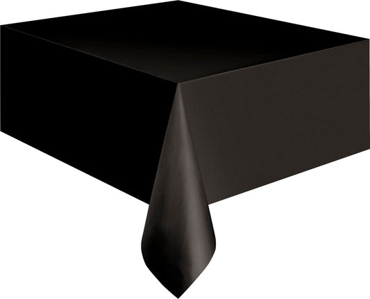Black Rectangular Plastic Table Cover