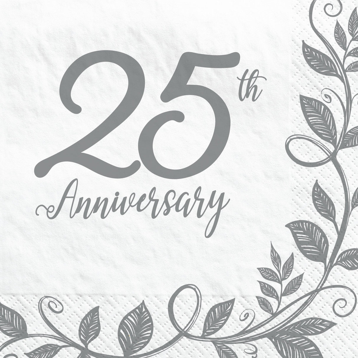 Happy 25th Anniversary Lunch Napkins 16ct