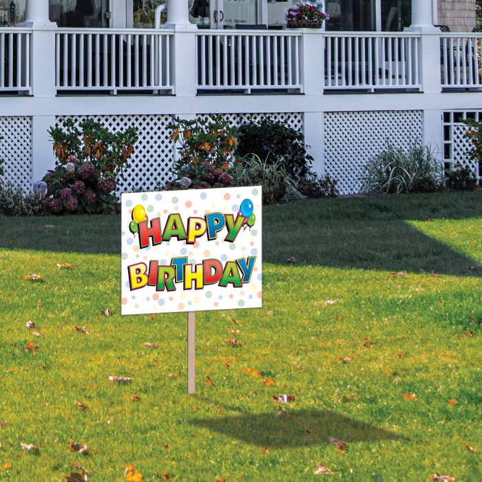 Happy Birthday Yard Sign