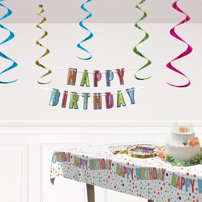 Foil Happy Birthday Streamer Banner