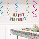Foil Happy Birthday Streamer Banner