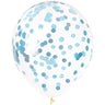 Clear 12in Latex Balloons with Metallic Confetti 6ct