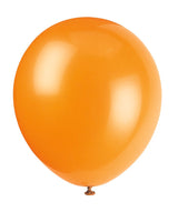 12in Packaged Latex Balloons 10ct - Pumpkin Orange