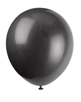 12in Packaged Latex Balloons 10ct - Jet Black