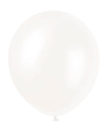 12in Pearlized Packaged Latex Balloons 8ct - White