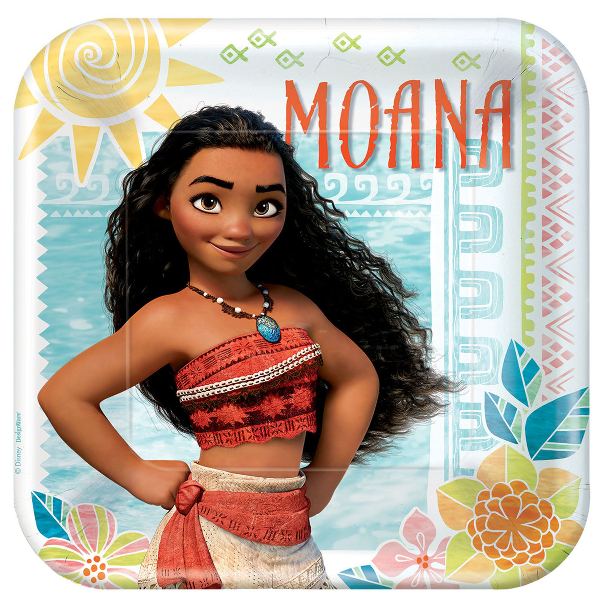 Disney Moana Square 9in Plates 8ct
