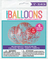 Clear 12in Latex Balloons with Paper Confetti 6ct