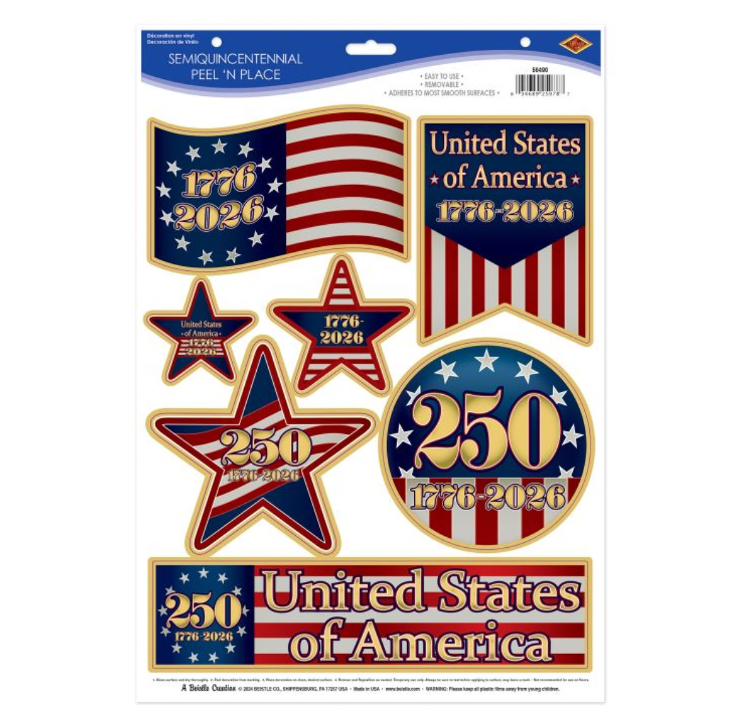 Semiquincentennial Peel 'N Place Stickers