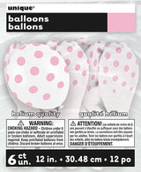 Polka Dots 12in Latex Balloons 6ct