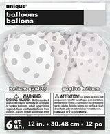 Polka Dots 12in Latex Balloons 6ct