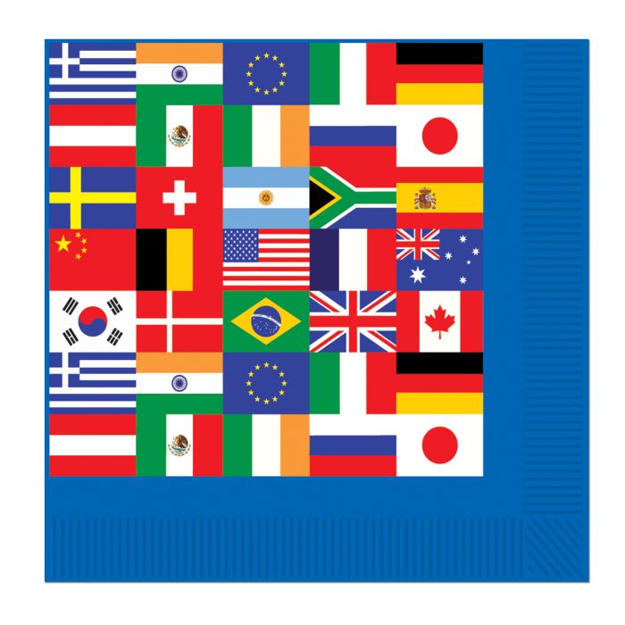 Beistle International Flag Napkins - Thumbnail 2