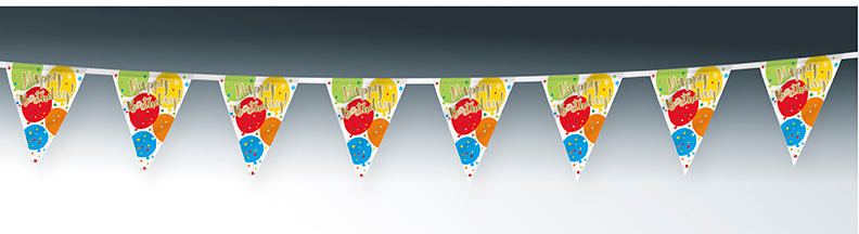 Glitzy Gold Birthday Flag Banner 12 ft