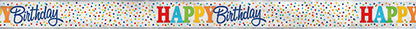 Foil Rainbow Polka Dots Banner 12ft