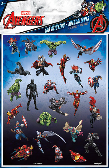 Avengers Sticker Sheets 4ct