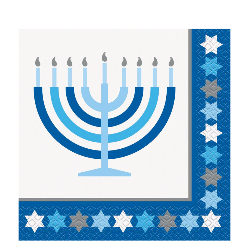 Starry Hanukkah Lunch Napkins 16ct
