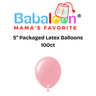 5" Packaged Latex Balloons 100ct - Not Inflated