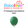 5" Packaged Latex Balloons 100ct - Not Inflated