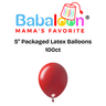 5" Packaged Latex Balloons 100ct - Not Inflated