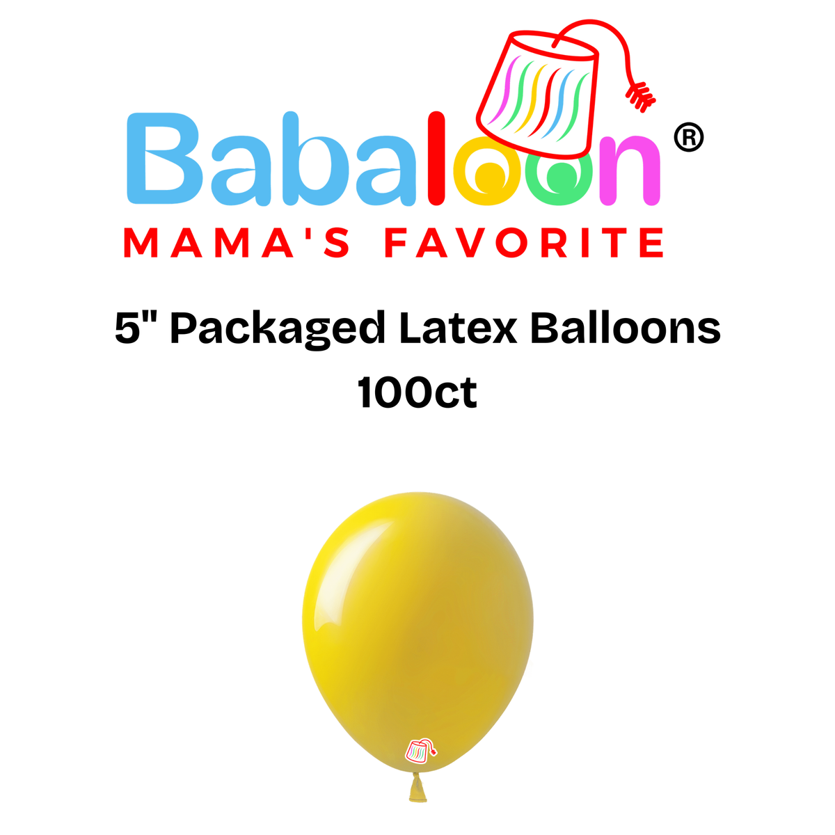 5" Packaged Latex Balloons 100ct - Not Inflated