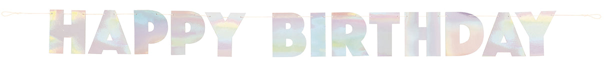 Iridescent Foil Happy Birthday Banner 7.25ft