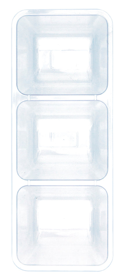 Clear Plastic 3 Sectioned Serving Tray