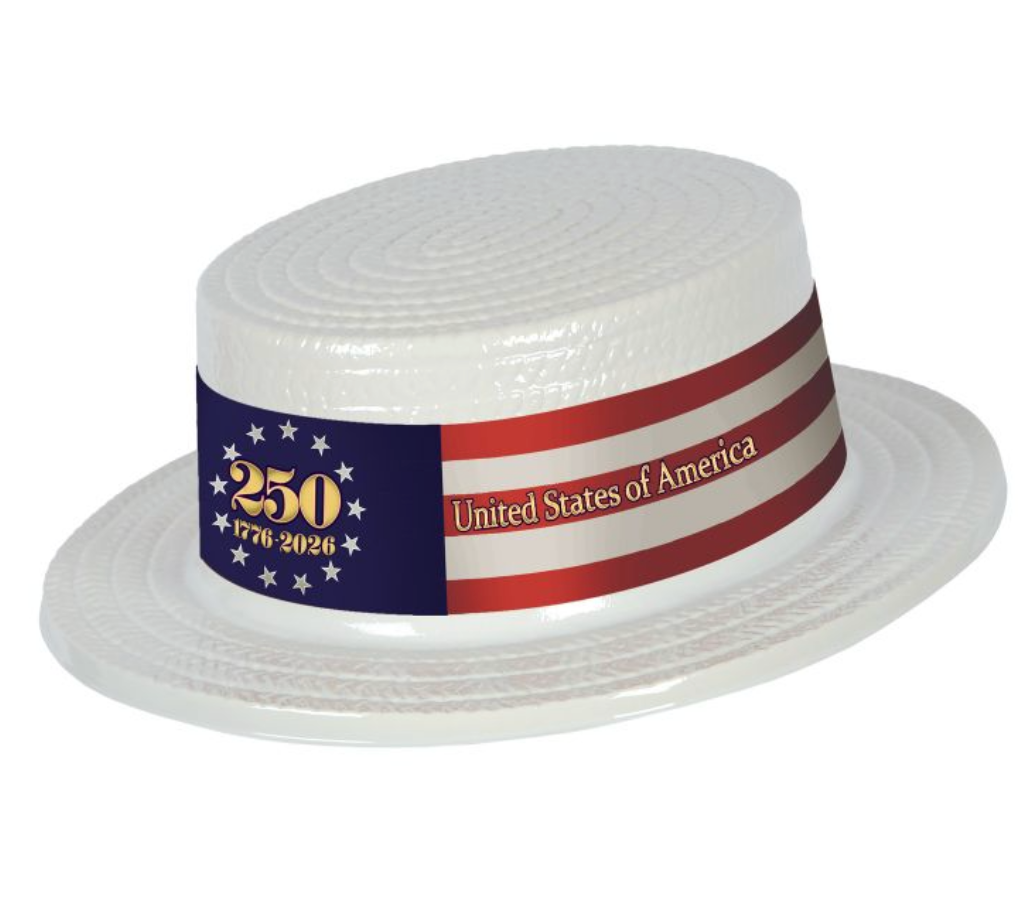 White Plastic Skimmer w/Semiquin Band