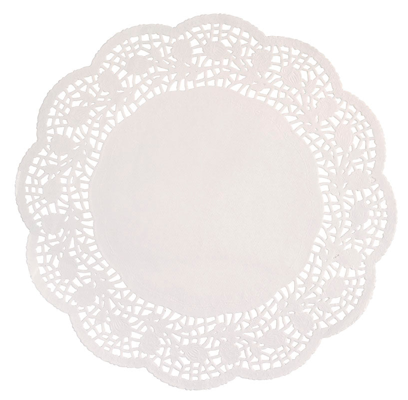 White 10.5in Doilies 16ct