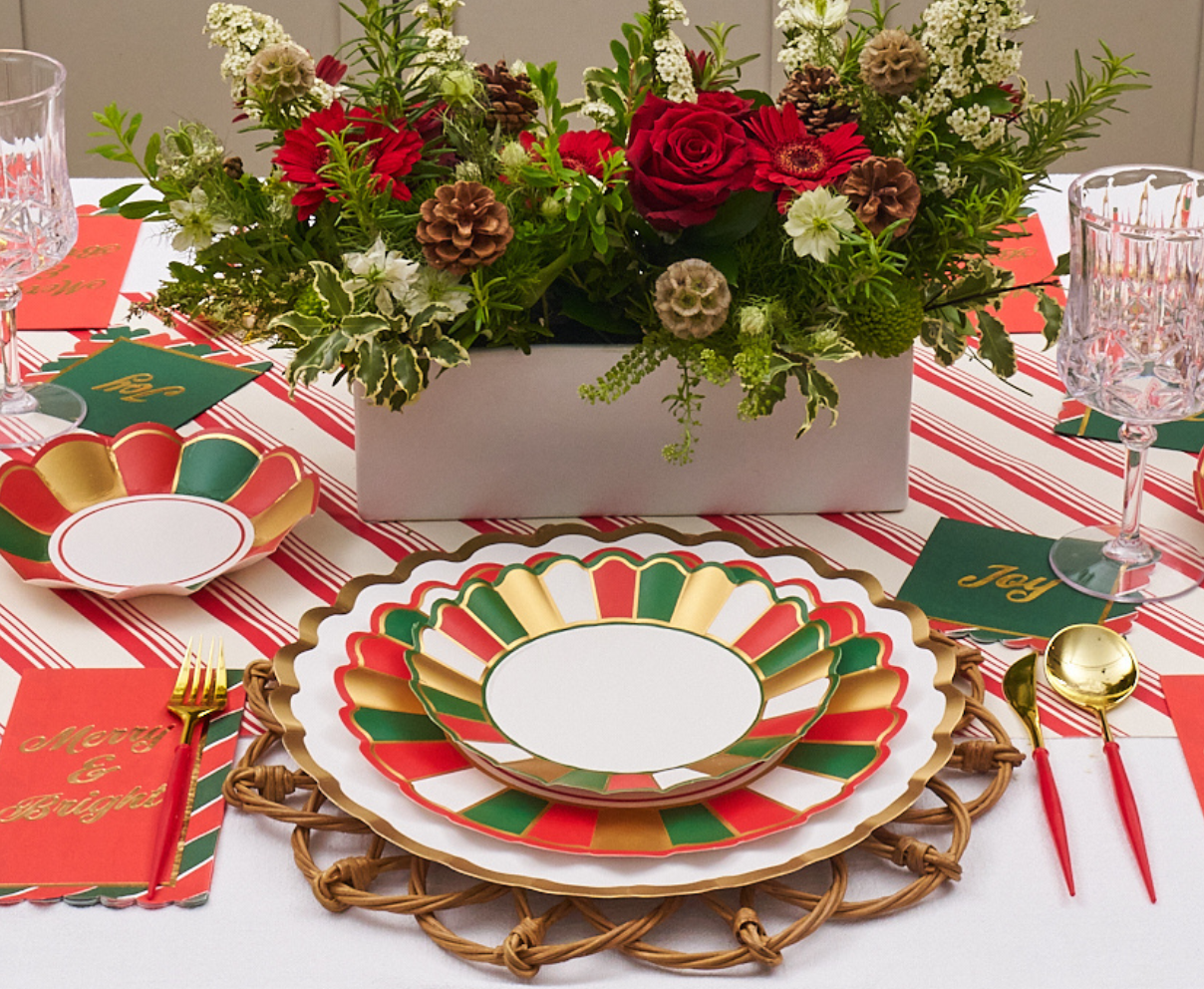 Joyful Christmas 8in Salad/Dessert Plates 8ct