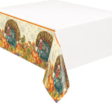 Traditional Thanksgiving Rectangular Plastic Table Cover 54in x 84in
