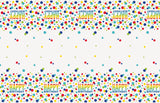 Rainbow Spots Birthday Rectangular Plastic Table Cover 54in x 84in