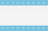 Blue Hearts Baby Shower Rectangular Plastic Table Cover 54in x 84in