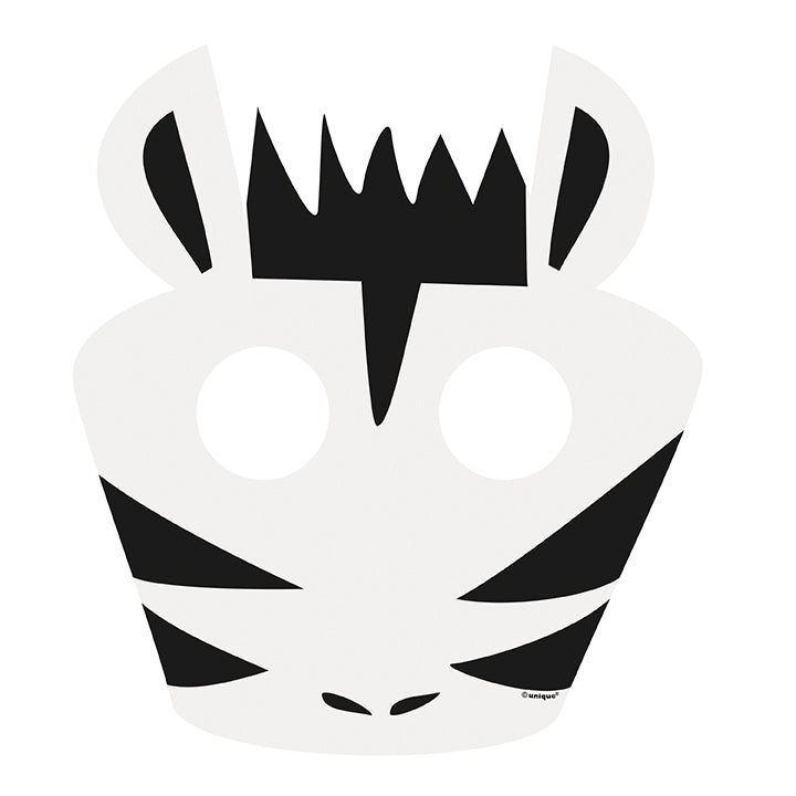 Animal Safari Paper Masks 8ct