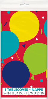 Balloon Party Birthday Rectangular Table Cover 54in x 84in