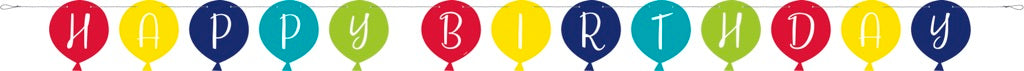 Balloon Party Birthday Shaped Banner 9ft