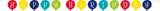 Balloon Party Birthday Shaped Banner 9ft