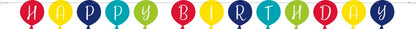Balloon Party Birthday Shaped Banner 9ft