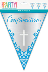 Fancy Blue Cross Flag Banner