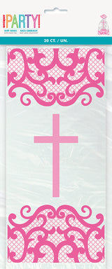 Fancy Pink Cross Cello Bags